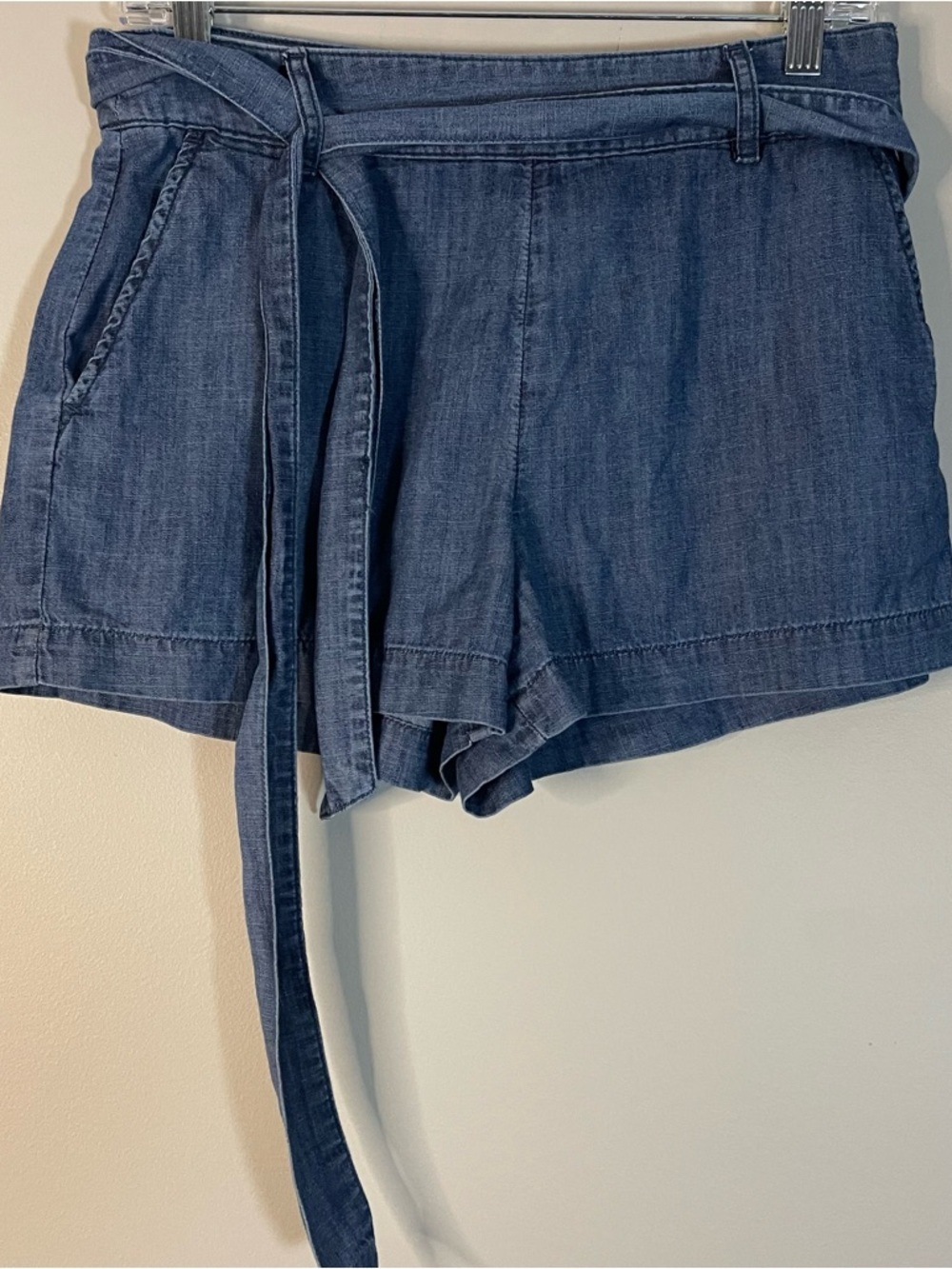 Draper James Chambray Tie-Waist Women’s Shorts - Blue